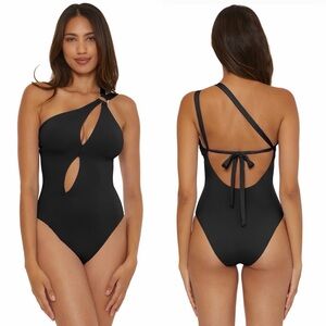 Soluna Asymmetrical One Piece Swimsuit - Black - Small - New with tags